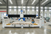 Scie à pont CNC Blue Elephant 5+1 axes pour pierre, machine de découpe de granit et de marbre avec système ESA italien