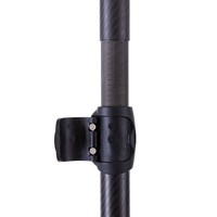 Pagaie de kayak en fibre de carbone 3K40 légère et portable à 4 sections avec lame d'hélice pliable noire