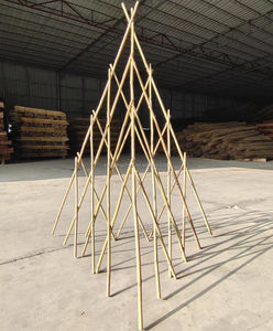 Treillis de jardin en bambou triangle décoratif naturel écologique Treillis pliant avec cadre en saule - Product Image 2