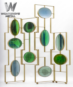 <span class=keywords><strong>Paravent</strong></span> décoratif artistique moderne en acier inoxydable de luxe personnalisé, multifonctionnel pour la maison, le bureau, l'hôtel - Product Image 3