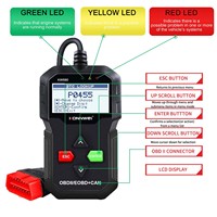 Lecteur de code automobile KW590, scanner OBD, lecture et effacement des codes de défaut, outil de diagnostic automobile 12V