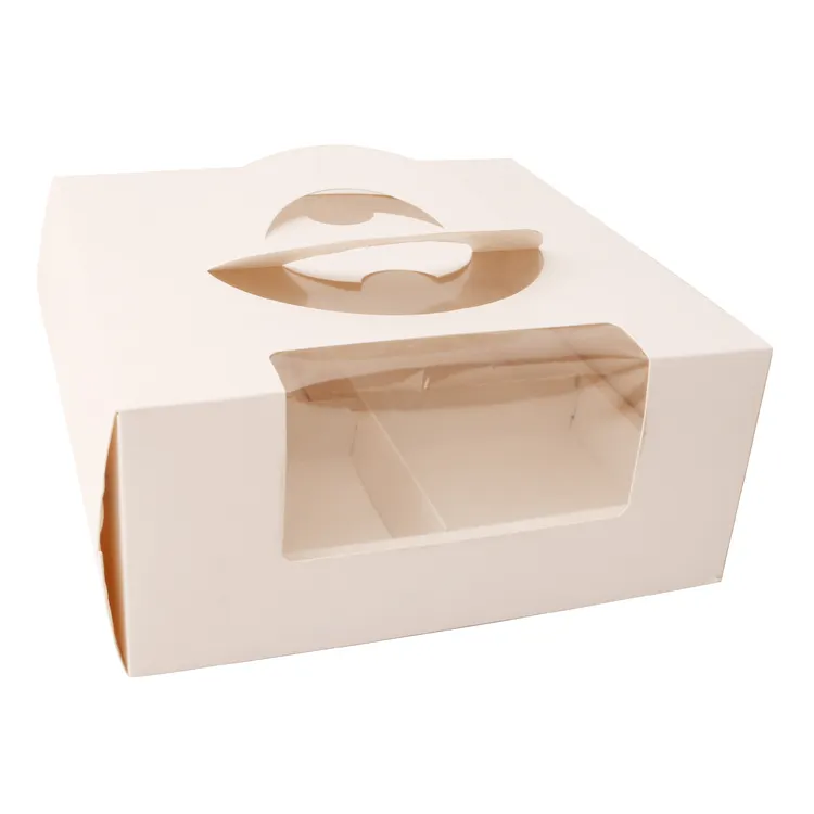 Kotak Kue Cup Cookie Kustom dengan Jendela PVC 4 Cup Kotak Murah dengan Kemasan Logo