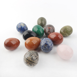 Vente en gros d'œufs de yoni en cristal de quartz rose de grande taille 50 mm, œufs de yoni naturels, œufs vaginaux en cristal pour femmes - Product Image 1
