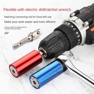 Juego de enchufes de manga métrica universal multifunción con equipo de distribución de energía de trinquete de llave de acero colorido - Product Image 4