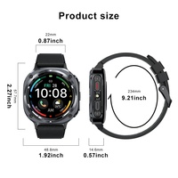 Reloj Inteligente para Hombre OEM ODM S90Z AMOLED de Acero Inoxidable, Pantalla AMOLED de 1.39'', IP68, Ultra Resistente para Exteriores, Batería Grande de 430 mAh, Magnético