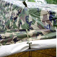 Tente de secours ignifuge Goodluck personnalisée, camouflage, imperméable, double couche, en polyester Oxford, quatre saisons, deux chambres