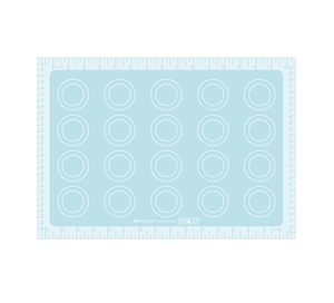Estera de silicona reutilizable para hornear, 20 círculos dobles, resistente al calor, con medición - Product Image 1