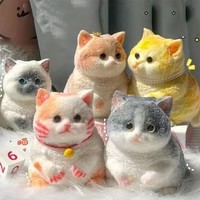 Mainan Squishy Kucing Lucu Kawaii dari Silikon Lembut untuk Menghilangkan Stres, Pereda Kecemasan, Teman Meja, Hadiah untuk Anak-Anak dan Dewasa, Dekorasi Meja, Hadiah