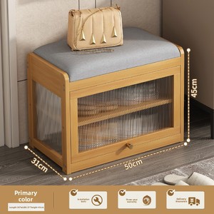 Modern Home Entrance Integrated Shoe Cabinet <strong>Seating</strong> Multifunctional Entryway Shoe <strong>Bench</strong> <strong>with</strong> Soft <strong>Cushion</strong> for Living Room - Product Image 6