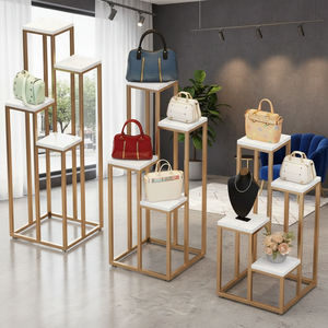 Multifunction Gold Metal Coat <b>Rack</b> Warehouse <b>Rack</b> Stylish Iron Mobile Hanger Cantilevered Wire <b>Shelving</b> 8-Layer Portable - Product Image 2