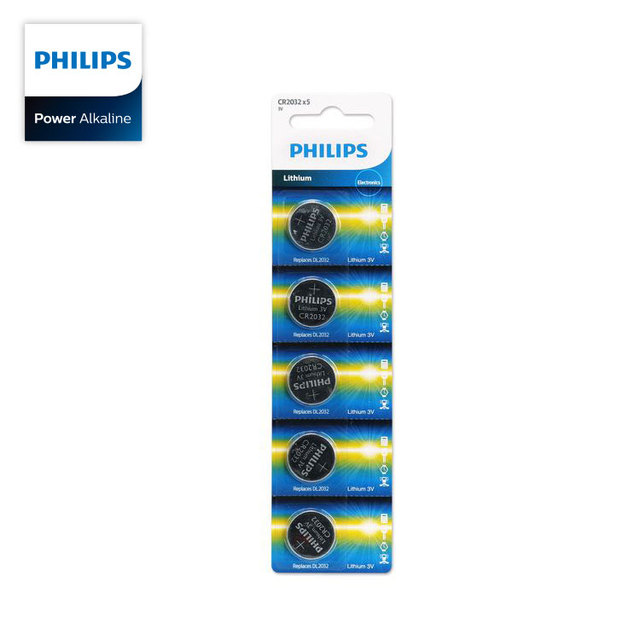 Philips Original CR2032 Lithium Button Cell Battery 3V Watch Battery for Car Computer Toys