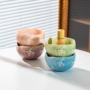 Ceramic Matcha <strong>Tea</strong> <strong>Set</strong> <strong>Gift</strong> with Mixing Bowl Milk Frother Sifter Spoon Whisk Holder-Eco-Friendly Porcelain Tools - Product Image 4