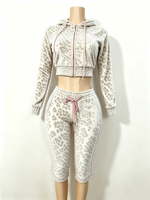 Ensemble de yoga 3 pièces Y2K pour femme 2026 avec logo personnalisé, bandeau à strass, haut raglan à manches courtes à pois et pantalon évasé
