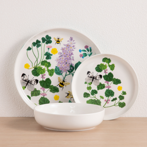 Garden Dinnerware Set Butterfly <b>Bee</b> Floral Print Plate Bowl For Spring Home Kitchen Hotel Wholesale - Product Image 1