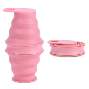 Bán buôn ráp cấp thực phẩm Silicone nước uống chai phòng tập thể dục thể thao du lịch cup 17Oz Ánh sáng trọng lượng với xử lý