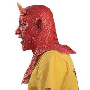 Máscara de <span class=keywords><strong>Diablo</strong></span> para <span class=keywords><strong>Halloween</strong></span> y Navidad, Segura, No Tóxica, de Látex, para Toda la Cara, con Guantes, Creativa, Duradera, para Bromas - Product Image 4