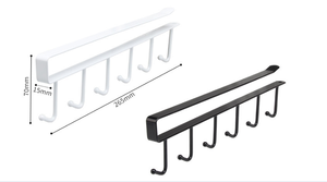Organisateur de cuisine support suspendu 6 crochets armoire métal fer sous <span class=keywords><strong>étagère</strong></span>s tasse tasse cintre <span class=keywords><strong>étagère</strong></span> de rangement - Product Image 3
