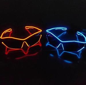 Kreative LED-Sonnenbrille Neon EL Wire Chinese Luminous Light-Up Party Brille Halloween Ostern Weihnachten Abschluss dekorationen - Product Image 3