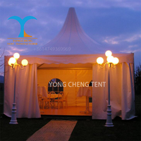 Tenda Resepsi Pernikahan Pagoda Garis B Kenya untuk Luar Ruangan dengan Penutup PVC untuk 100 Orang
