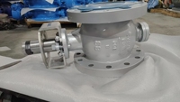 Vanne à boisseau sphérique demi-ouïe 16 pouces à bride, en acier inoxydable 304 316 CF8M, WCB, en fonte de carbone, pour l'industrie pétrolière et gazière, avec coussinet de montage manuel OEM, conforme ASME ISO5211