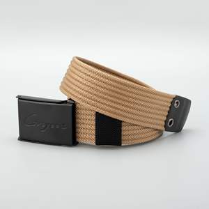 เข็มขัดผ้าแคนวาสแบบห่วงคู่สำหรับผู้ชายพร้อมหัวเข็มขัดอัลลอยทนทานเข็มขัดทอใหม่สำหรับการฝึกแบบลำลองและทหาร - Product Image 5