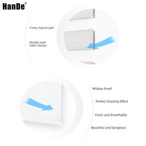 مخصص فندق منزل التحكم عن بعد ليلا ونهارا ستائر كهربائية مزدوجة الظل بمحرك مزدوج النافذة - Product Image 2