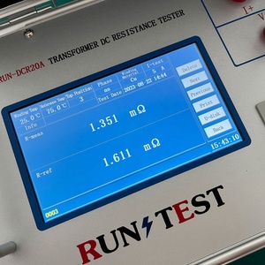 RUN עבור בודק התנגדות <span class=keywords><strong>DC</strong></span> חד פאזי בעל דיוק גבוה של 0.2% לסלילת שנאים 20A IEC עבור - Product Image 3