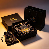 Coffret de parfum de luxe avec logo personnalisé, matériaux recyclés, emballage créatif, estampage à chaud or et argent, doublure en soie pour flacon de parfum