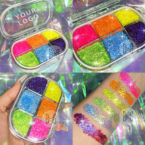 Paleta de Sombras de Ojos Biodegradables con Brillo, Ecológicas, Resistentes al Agua, en Gel, con 4/6 Colores - Product Image 2