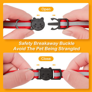 Hebilla de liberación de seguridad de cabeza de gato de plástico para collar de perro gato correas de mochila 3/8 ", correas de 10mm - Product Image 3