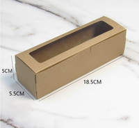 Boîte d'Emballage Chocolat Biscuit avec Fenêtre en Papier Kraft Blanc à Montage Automatique, Conteneur de Pâtisserie Monobloc, Boîte à Macarons