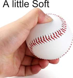 Palle da baseball per mancini da 9 pollici con nucleo in sughero massiccio, resistenti - Senza autografi, logo personalizzato, per allenamento sportivo, regali con autografo per mazze in PVC - Product Image 2