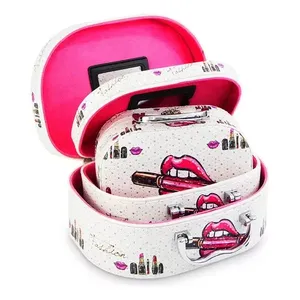 Borsa cosmetica stampata borsa da toilette Kit 3 pz custodia da viaggio