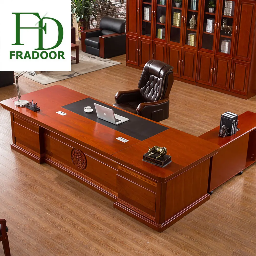 Gewerbliches Bau projekt Klassische Büromöbel High-End-Holz furnier Director Boss Desk