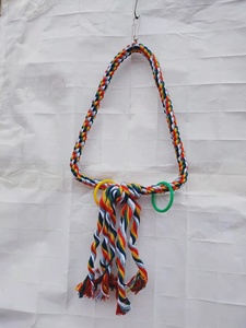 Uccello triangolo corda altalena pesce persico colorato giocattolo da masticare per pappagalli Budgie Parakeet <span class=keywords><strong>Cockatiel</strong></span> <span class=keywords><strong>Cockatoo</strong></span> - Product Image 3