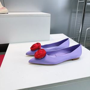 Zapatos de Mujer de Lujo para Verano y Otoño, Antideslizantes, Ligeros, Transpirables, con Cierre Deslizante, Punta Puntiaguda, Antideslizantes, Parte Superior de Satén - Product Image 1
