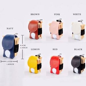 Custom Logo PU Leather Storage Bag with <b>Small</b> Pocket for Golf Balls Waterproof Tees Holder Case Promotional Sports <b>Backpack</b> - Product Image 4