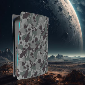 Carcasas de Repuesto para <span class=keywords><strong>Sony</strong></span> Playstation 5, Diseño Camuflaje Gris, Placa Lateral de Repuesto, Carcasa Protectora Rígida para Juegos - Product Image 6