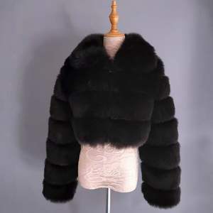 गर्म महिलाओं ने फर कोट के छोटे नकली फर कपड़े मोटे सर्दियों के फर कोट - Product Image 2