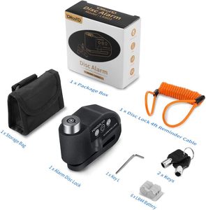 Candado <span class=keywords><strong>de</strong></span> Disco Antirrobo para Motocicleta <span class=keywords><strong>de</strong></span> Acero Aleado <span class=keywords><strong>de</strong></span> 110dB, Bloqueo <span class=keywords><strong>de</strong></span> Seguridad para Freno <span class=keywords><strong>de</strong></span> Bicicleta con Cable <span class=keywords><strong>de</strong></span> Recordatorio Impermeable <span class=keywords><strong>de</strong></span> 7mm para Scooter - Product Image 5