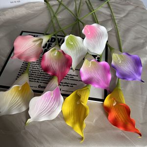 Flor Artificial de Lirio Calla Jinxi, Tallo Individual, para Boda, Decoración del Hogar, Resistente al Agua, Accesorios para Fotografía en Exteriores - Product Image 1
