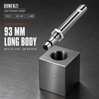 Sensor Proximitas Induktif Domenzi M12x1 Flush Mount 500 Bar PNP NO IP68 untuk Penginderaan Posisi Ujung Silinder Hidrolik