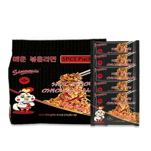 Ramen di pollo piccante caldo di marca SINOMIE 5 pezzi confezione familiare ramen spaghetti istantanei coreani Ramen coreano