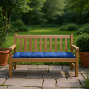 Cojín para banco de jardín de tela Oxford azul, 59.1 pulgadas x 19.7 pulgadas x 2.8 pulgadas, resistente al agua, almohada para exteriores - Product Image 2