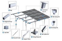 Systèmes de montage au sol pour panneaux solaires photovoltaïques Yuens OEM Super Solar PV, structure de support au sol, montage sur poteau.