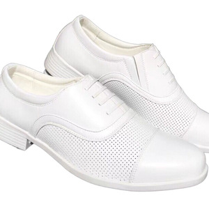 Zapatos de Vestir de Cuero Blanco para Hombre, Formales, para Boda, Negocios, Estilo Oxford, para Guardia de Seguridad, Enfermero, Sea 1 Sea 2 Negro 3 - Product Image 5
