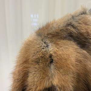 Soprabito con combinazione di colori a righe su misura con <span class=keywords><strong>collo</strong></span> a V cappotti di visone da donna in vera <span class=keywords><strong>pelliccia</strong></span> di visone - Product Image 5