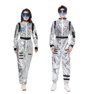 زي رائد فضاء للأطفال، بدلة فضائية فضية، زي حفلات بثيمة الفضاء، ملابس تنكرية للأولاد والبنات، بدلة فضاء للأطفال - Product Image 4