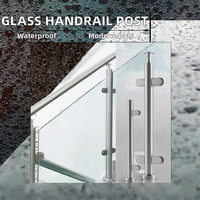 TAKA Edelstahl-Glasgeländer für Außenterrassen, Satin-Finish, Wasser- und Rostbeständige Säulenbalustrade