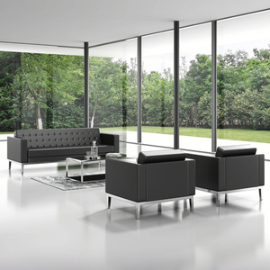 Bộ sofa sang trọng với chân bằng thép không gỉ Bọt biển mật độ cao cho văn phòng sử dụng chống trầy xước và chống mài mòn - Product Image 4